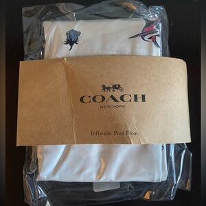 Coach Inflatable Pool Float Chalk Shark Print | NWT Rare Collection